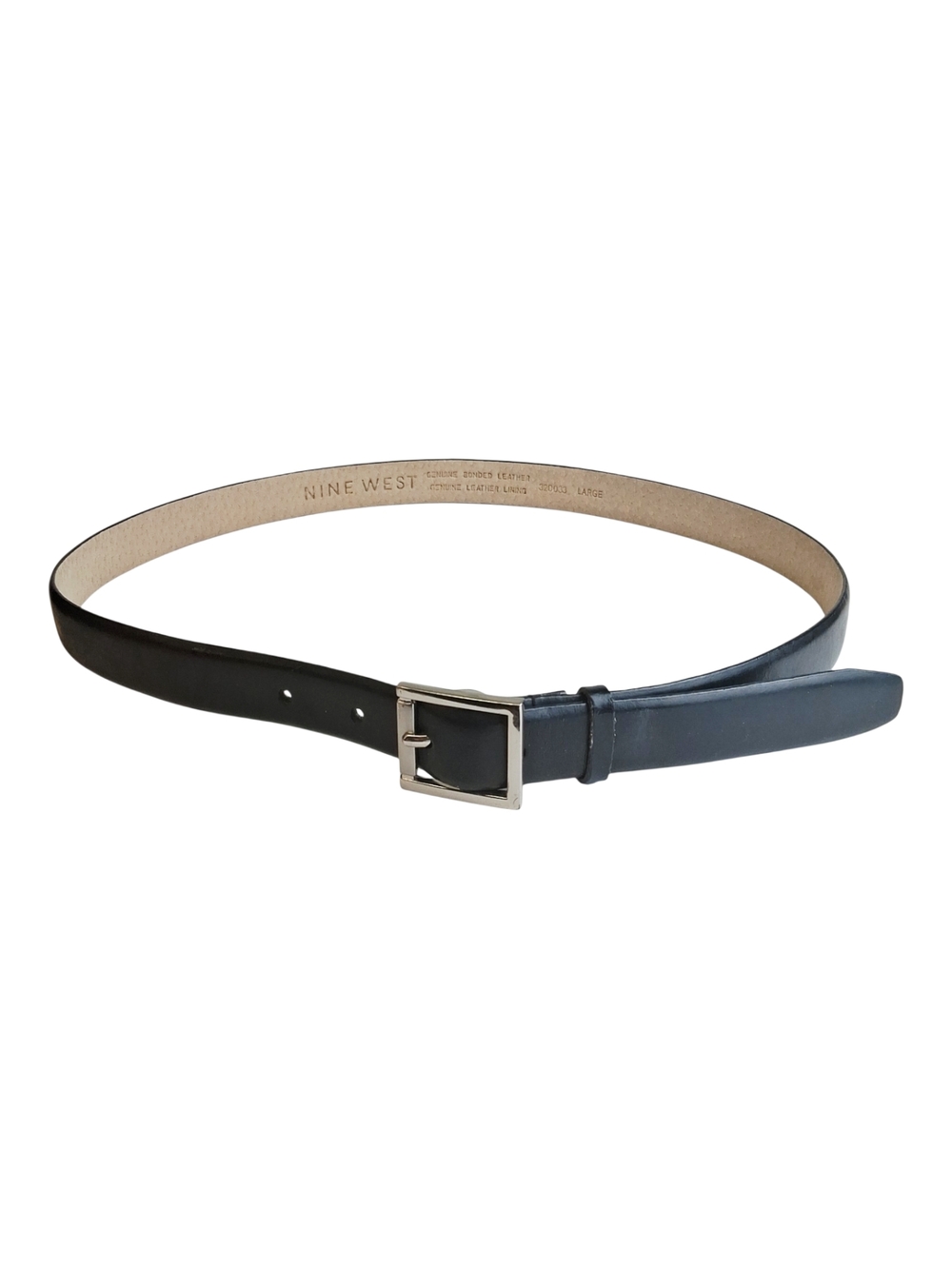 Nine West Women's Black Leather Belt L